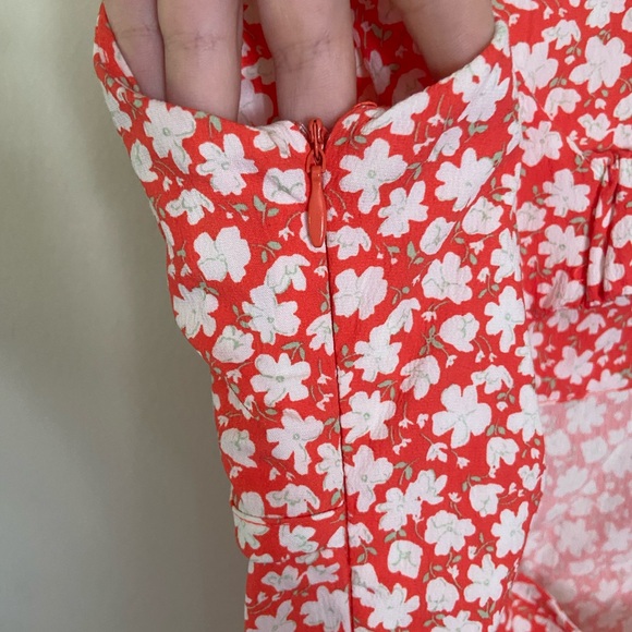 Mango Orange Floral Mini Dress - Picture 4 of 6